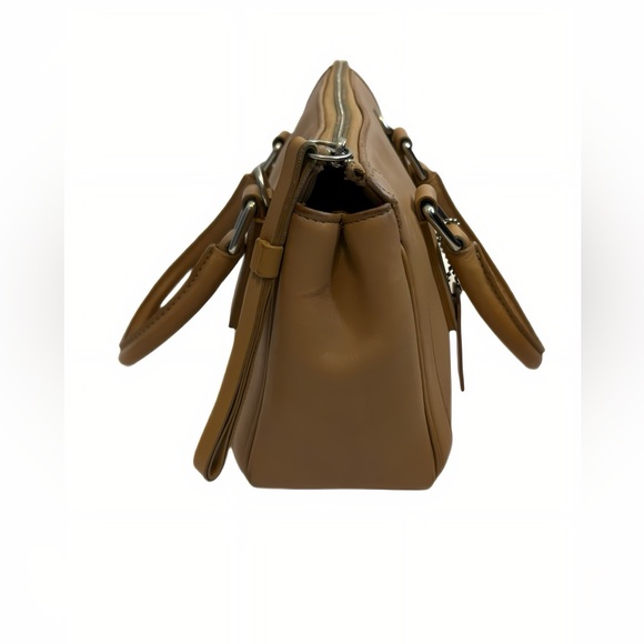 Vintage COACH 2000 Tan Leather Bonnie’s Legacy Satchel Crossbody Bag - Picture 11 of 13